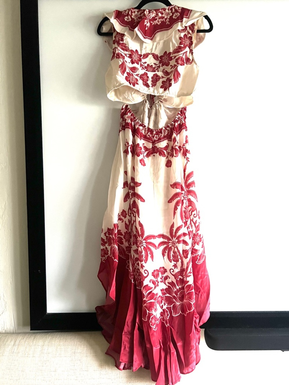 FARM Rio Sand Guanacaste Cut-Out Waist Sleeveless Midi Dress Medium NWT $348 - Picture 9 of 10